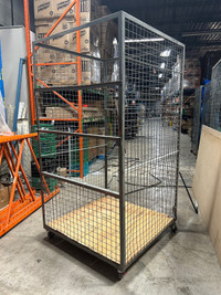Metal cages / security storage boxes on wheels