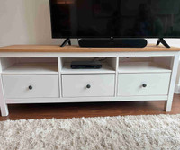 IKEA Hemnes TV Stand - white stain/light brown
