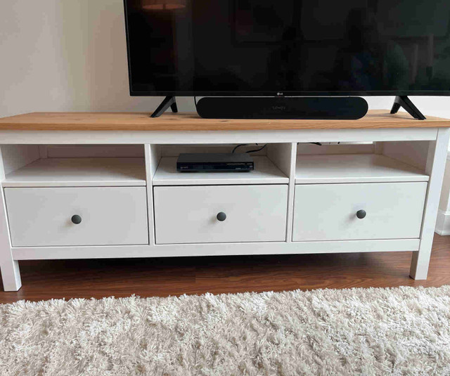 IKEA Hemnes TV Stand - white stain/light brown in TV Tables & Entertainment Units in City of Toronto