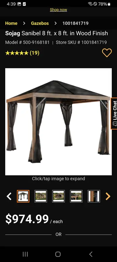 8x8 hardtop gazebo, View more