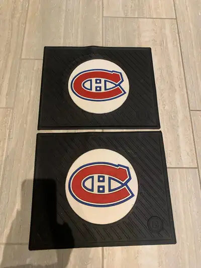 In decent shape. Durable rubber material. A little less than 13.5” x 16.5” . $25 for both. Used in a...