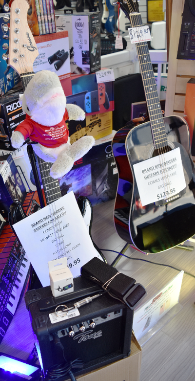 First Stop Swap Shop has BRAND NEW guitar's and djembes, View more