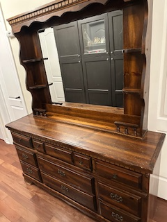 Bedroom Dresser with mirror. Pine wood., View more