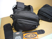 SET OF CORTECH PANNIERS AND TAIL BAG. $120.
