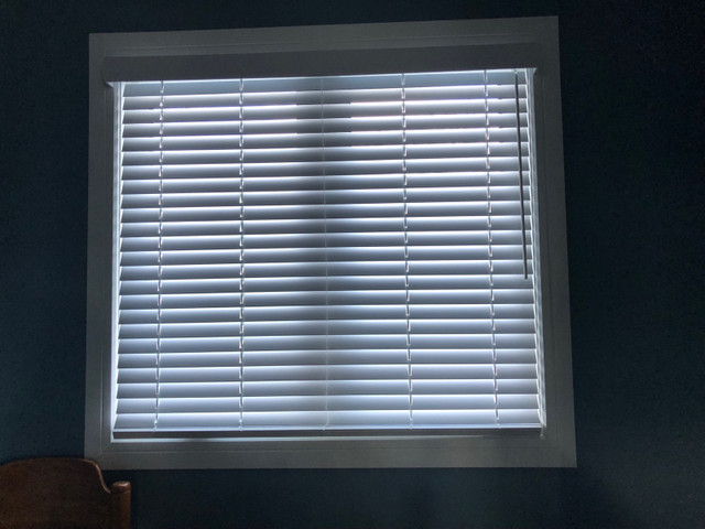 Brand New White Faux Wood Blinds with Lift and Tilt in Window Treatments in Saskatoon - Image 2