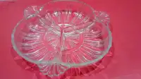 Vintage 3 Section Glass Dishes - $10.00 each