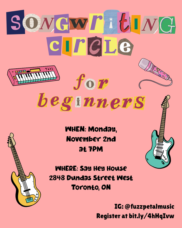 Songwriting circle for beginners - November 2nd/ 9th - 7pm