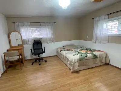 peaceful environment ,1bedroom (bachelor suite ) with private entrance ,facing a large backyard . No...