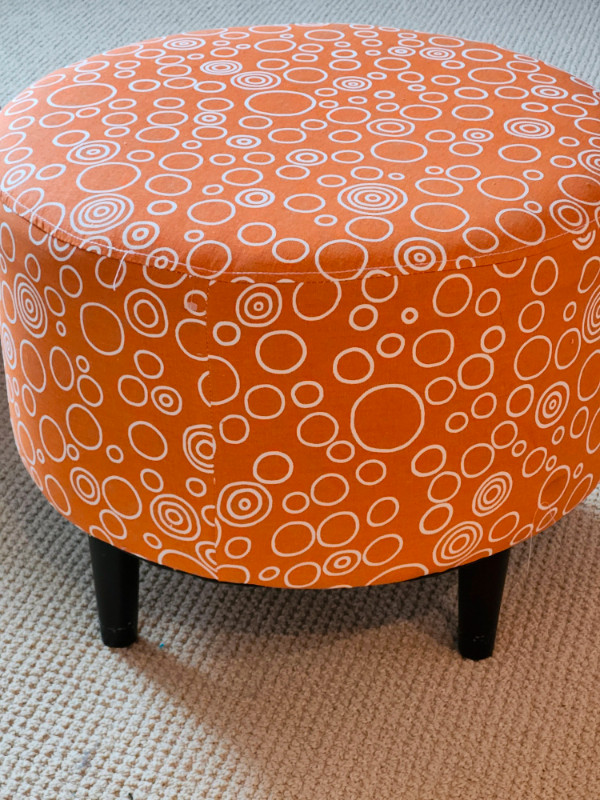 Playful Round Fabric Ottoman in Other in Ottawa - Image 3