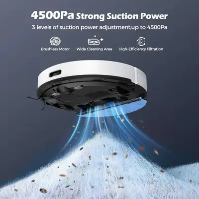 Lubluelu Robot Vacuum 4500Pa,3-in-1 Robot Vacuums and Mop, Lidar Navigation, Smart Mapping, Customiz...