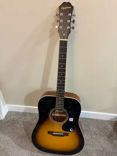 Epiphone DR-100 Acoustic Guitar + Gig Bag & Accessories, View more