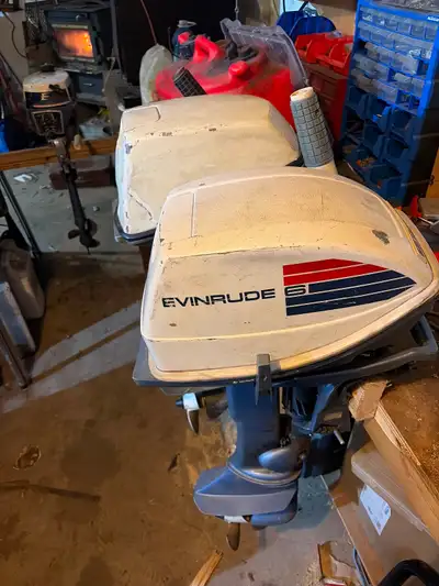 Runs great. $750 each or $1000 for both -for 6hp evinrude outboards 2hp evinrude outboard please con...