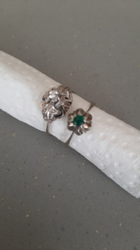 18K White gold rings from the 60s.
