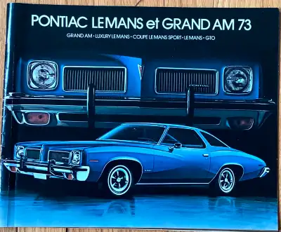 1973 PONTIAC LEMANS et GRAND AM BROCHURE FOR SALE THIS FRENCH BROCHURE HAS 20 PAGES SHOWING MODELS O...