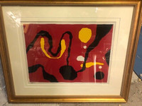 Abstract Serigraph by Listed Puerto Rican Artist Julio Rosado