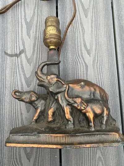 Vintage elephant lamp, View more