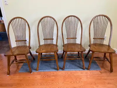 4 Solid wood chairs, View more