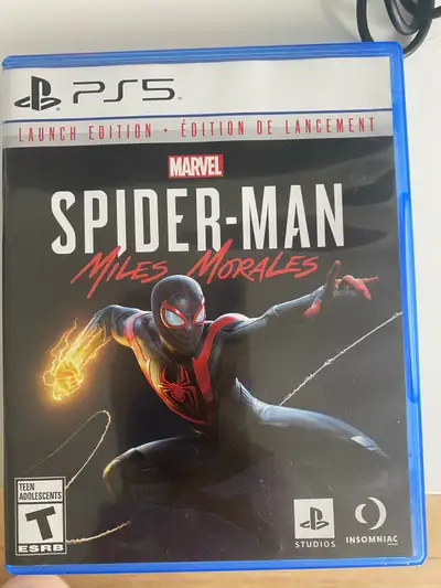 Marvel’s Spider-Man Miles Morales for sale $15 Downtown Toronto pickup only Pickup at A&W John & Mer...