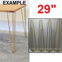 4 METAL HAIRPIN TABLE LEGS 29"