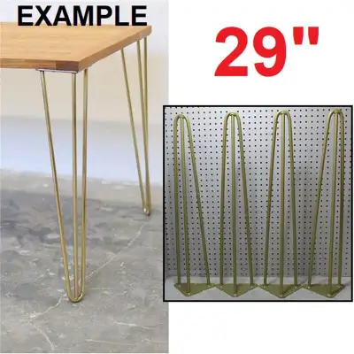 4 METAL HAIRPIN TABLE LEGS 29", View more