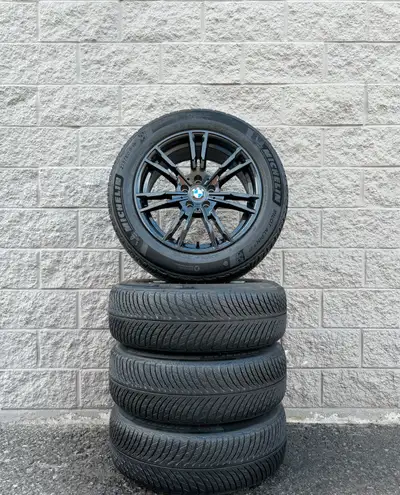 Winter / Snow Michelin Pilot Alpin 5 ZP *Run Flat* BMW Star Rated 18” Tires And Replica Style 706M G...