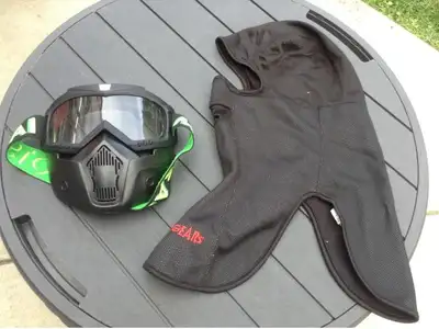 Cagoule & Lunettes sport pour quad .