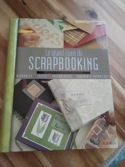 Manuel de scrapbooking format boudiné de grandeur 12" x 9"x¾" (épaisseur) Techniques de base, astuce...