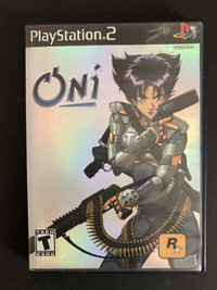 Oni Sony PlayStation 2 PS2 Case and manual Black label