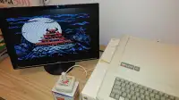 Apple IIe with VGA Video Card & BootI Disk Drive & Games!