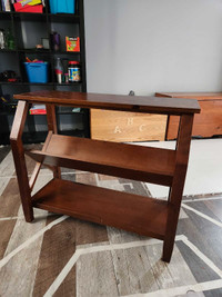 Console table with shelf