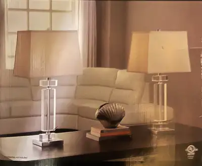 2 Crystal Table Lamps, View more