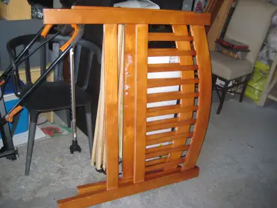 FS: Solid pine twin size bed frame, some paint frame, king size, View more