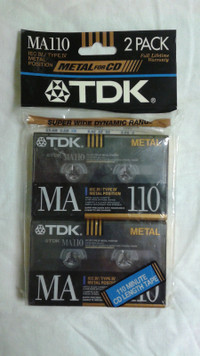 TDK MA-110 Audio Metal Alloy Blank Cassette Tapes AS NEW SEALED