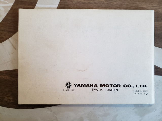 Yamaha XS500B Owner's Manual, 1974, English, 371-28199-60 in Motorcycle Parts & Accessories in Winnipeg - Image 2