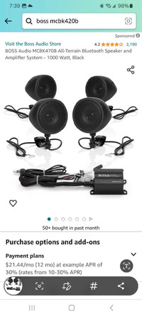  BOSS Audio MCBK470B All-Terrain Bluetooth Speaker and Amplifier
