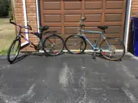 Mountain bikes.