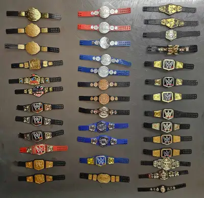 WRESTLING FIGURES BELTS MATTEL ELITE WWE WWF NXT TNA AEW, View more