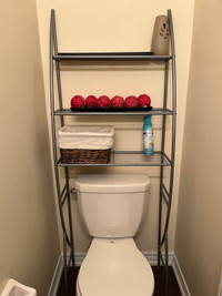 Over the toilet storage shelf 