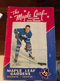 Maple Leafs Hockey Program  rare 1947