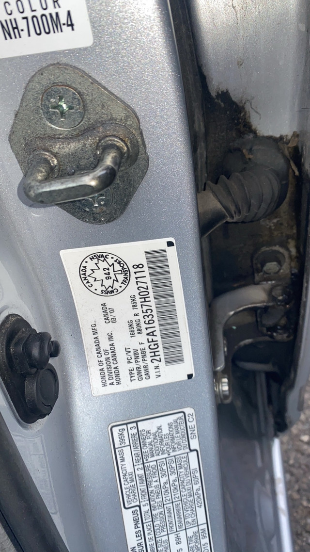 Honda Civic 2007 for sale  in Cars & Trucks in Windsor Region - Image 3