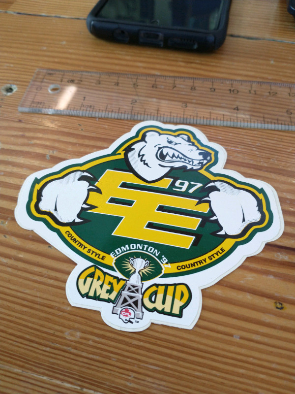CFL Edmonton Eskimos 1997 Grey Cup sticker in Arts & Collectibles in City of Toronto