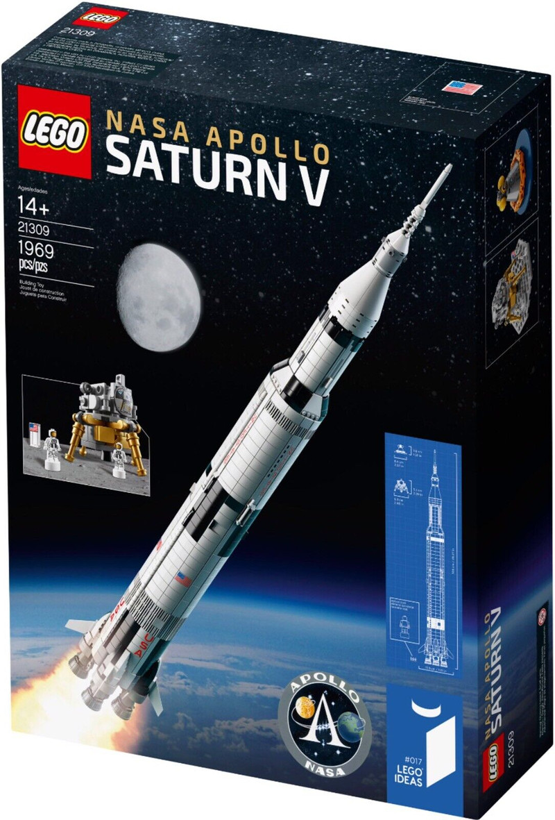Used, Lego 21309 nasa Apollo Saturn v new sealed  for sale  