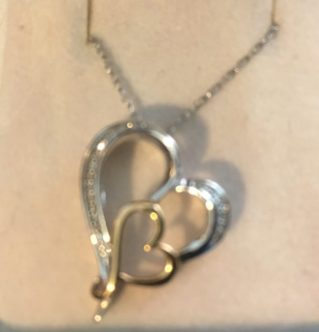 Gold Hearts Pendant in Jewellery & Watches in Saint John