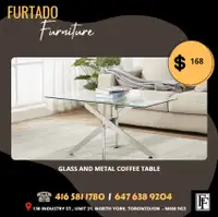 Ref. 0030 – GLASS AND METAL COFFEE TABLE