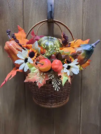Fall decor/door wreath, View more