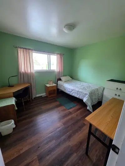 A fully furnished private bedroom is available immediately on the main floor of a shared house. Perf...