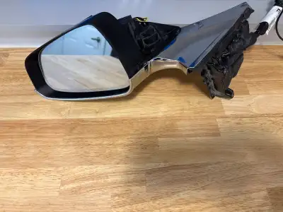 Model S drivers side door mirror power fold, heated, does not come with painted mirror cap. For mode...