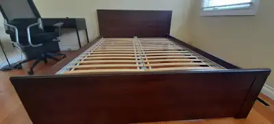QUEEN BED - IKEA QUEEN BED FRAME - IN VERY GOOD CONDITION, View more