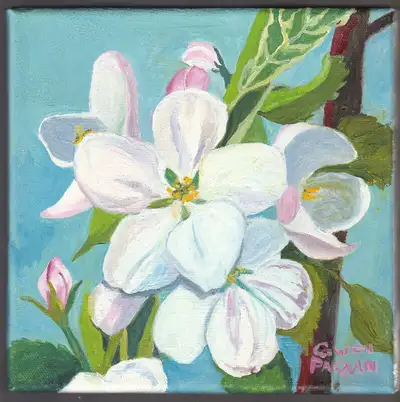 Original Oil on Canvas Painting by Nova Scotia Artist. Apple Blo, View more