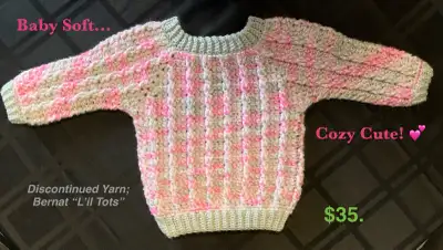 Baby Girl Cabled Sweater! Just Completed!, View more
